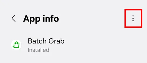 Fixing greyed-out Accessibility permission for Batch Grab on Samsung, step 2